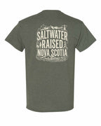 Saltwater Raised NS Folk Left Chest and Back Men's Tee