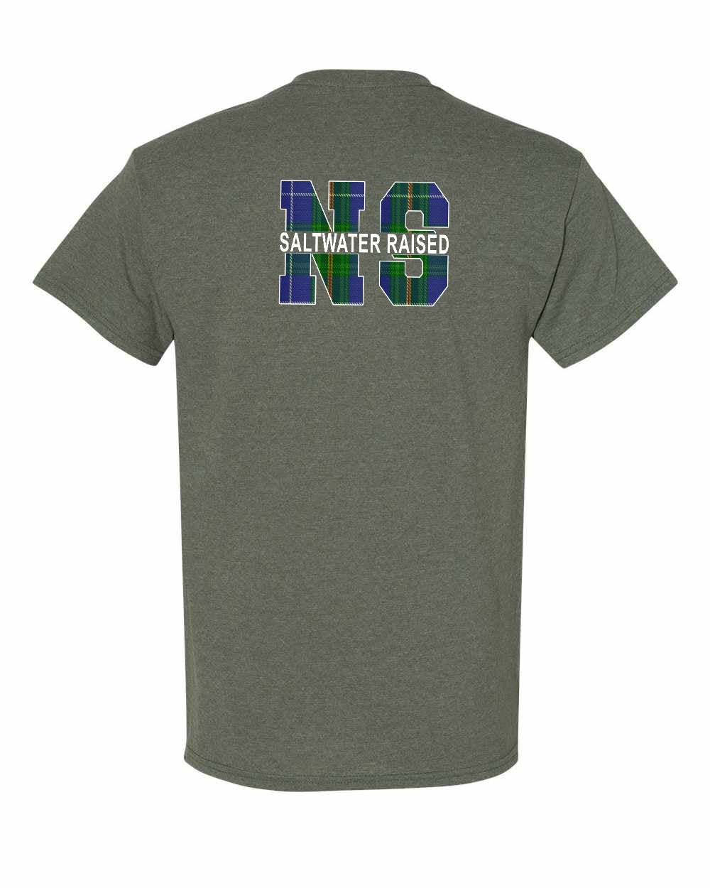 NS Saltwater Raised NS Left Chest and Back Men's tee