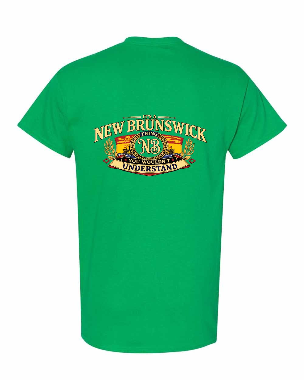 Nb Understand Left Chest and Back Men's Tee in Irish Green - back
