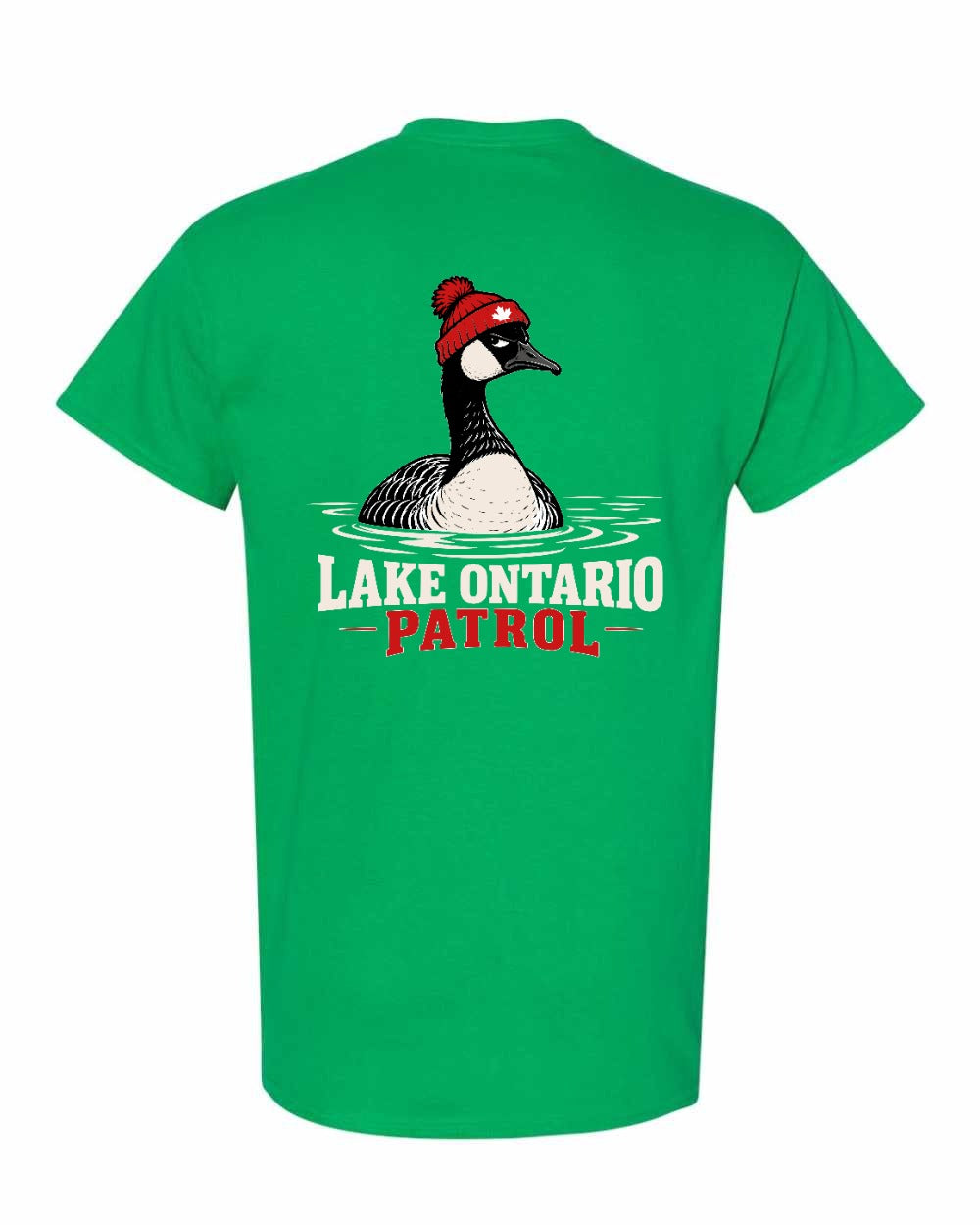 Lake Patrol Left Chest and Back Men's Tee in Irish Green - back