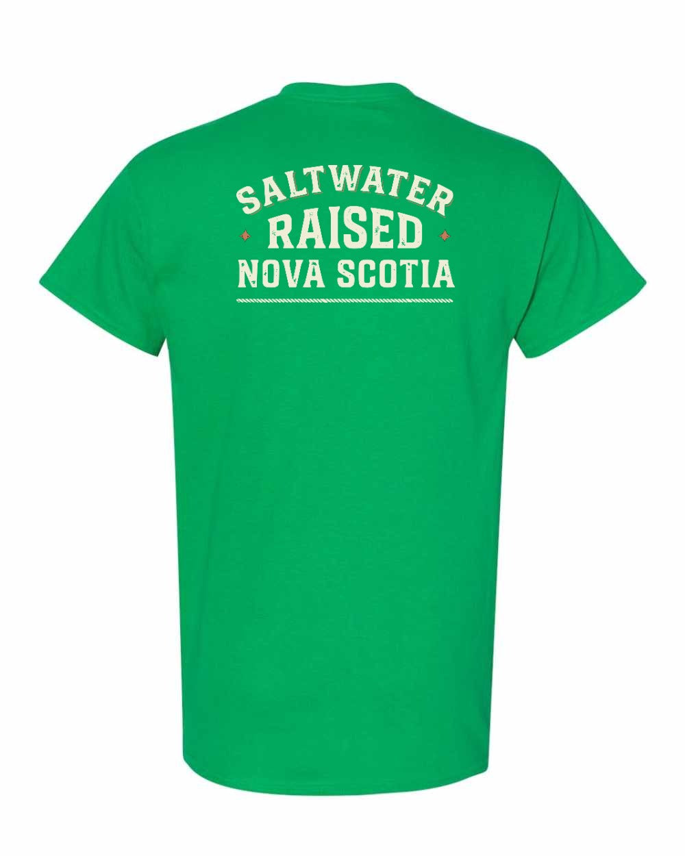 Saltwater Raised NS Sign Left Chest and Back Men's Tee