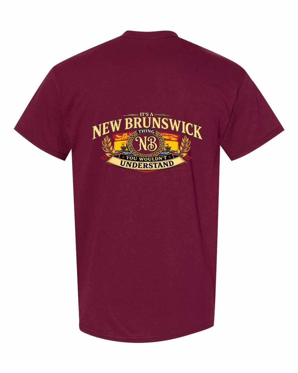 Nb Understand Left Chest and Back Men's Tee in Maroon - back