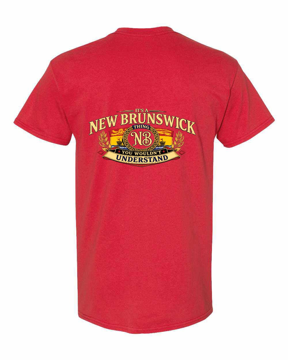 Nb Understand Left Chest and Back Men's Tee in Red - back