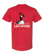 Lake Patrol Left Chest and Back Men's Tee in Red - back