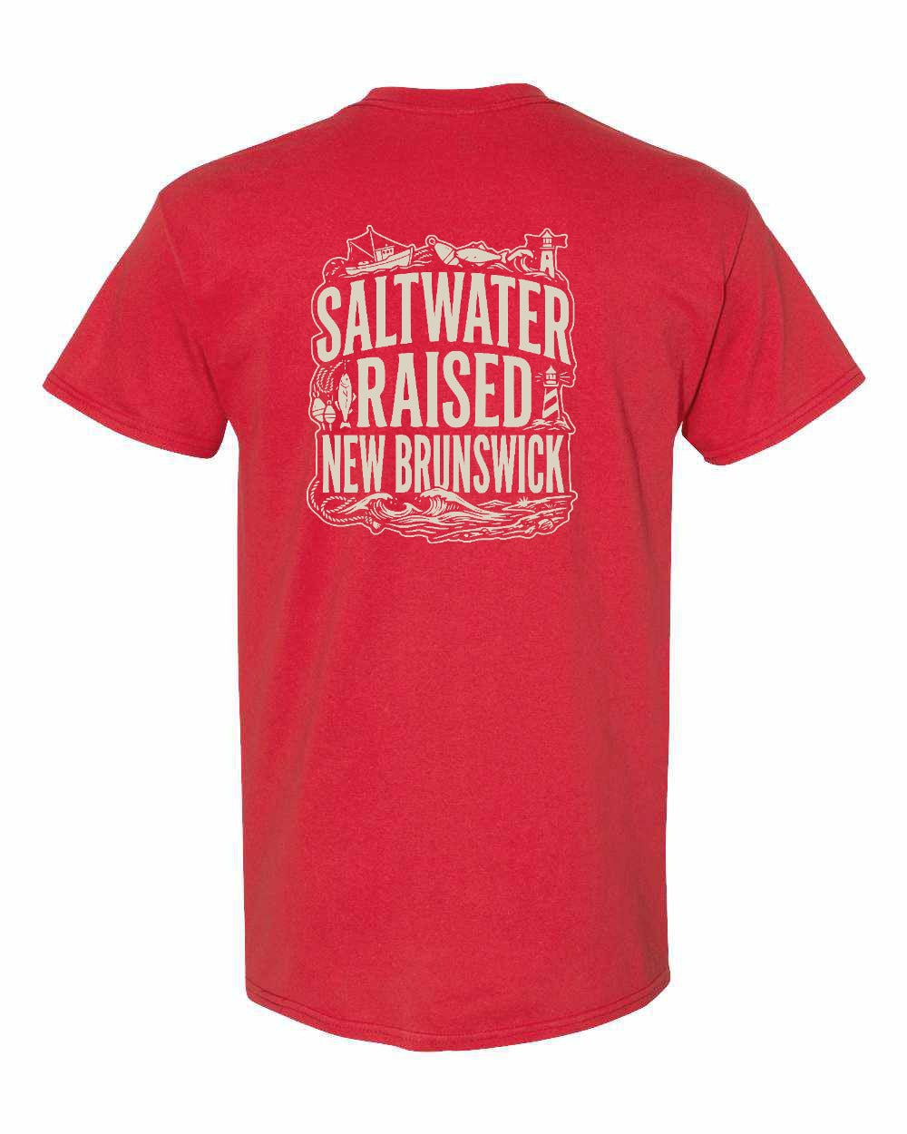 NB Saltwater Raised Folk Left Chest and Back Men's Tee