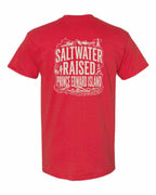PEI Saltwater Raised Folk Left Chest and Back Men's Tee