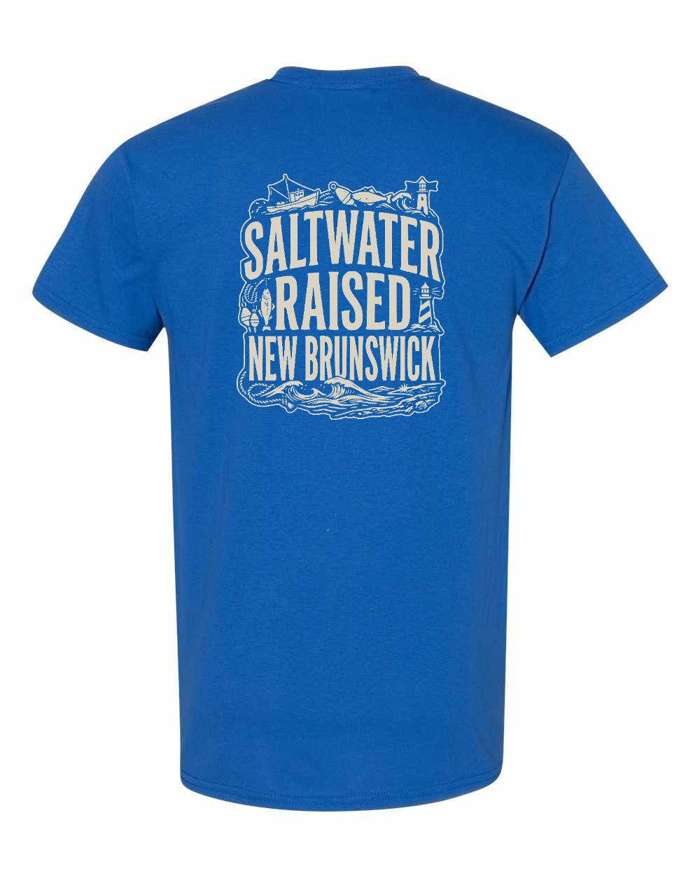 NB Saltwater Raised Folk Left Chest and Back Men's Tee