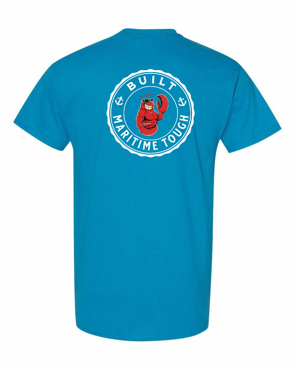 Built Maritime Tough Lobster Left Chest & Back Men's Tee