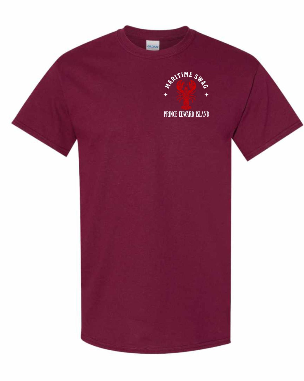 Maritime Swag PEI Mandala Red Lobster Left Chest Men's Tee