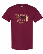 Muisic Will Continue Bagpipes Men's Tee in Maroon