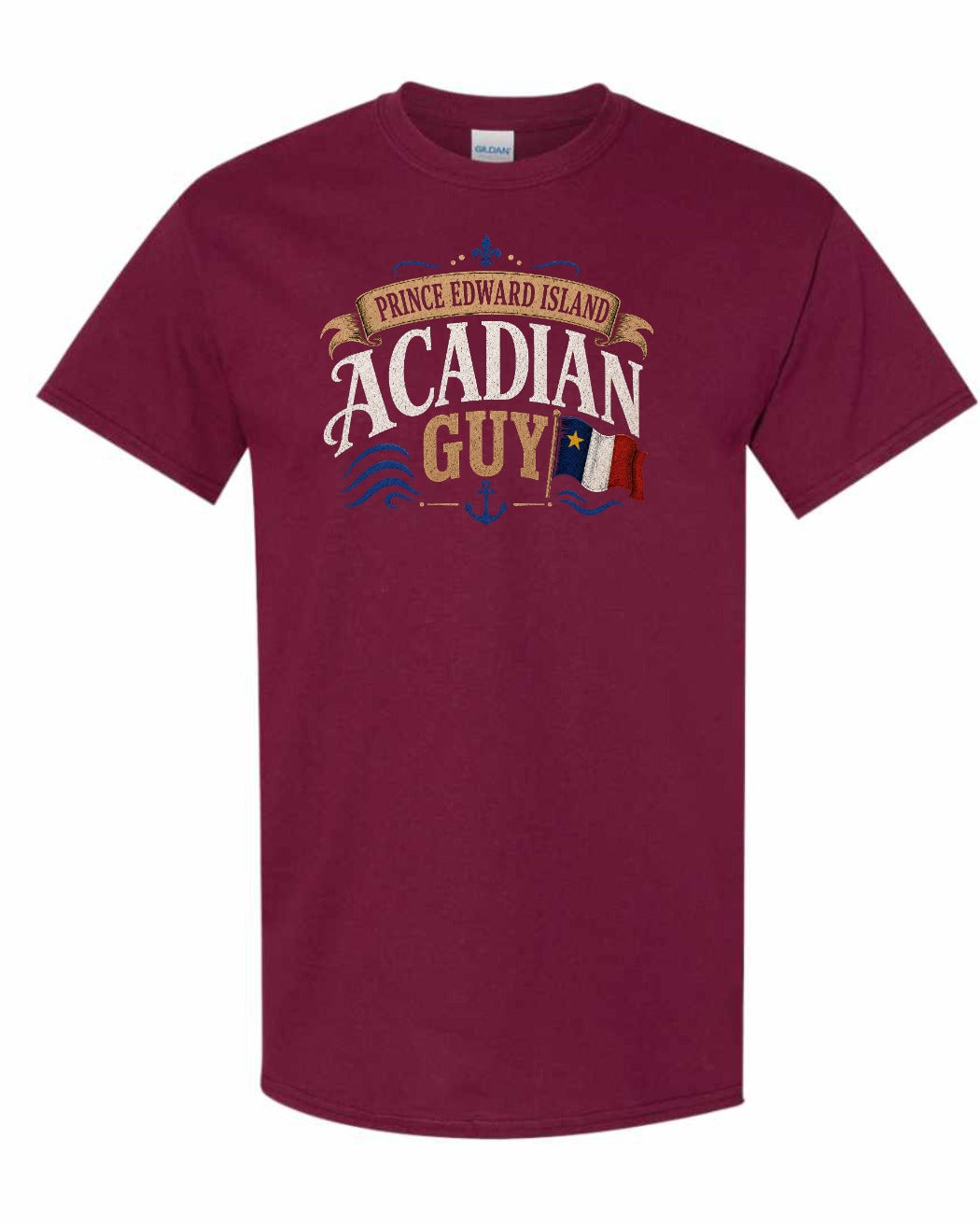 Prince Edward Island Guy Men's Tee in Maroon