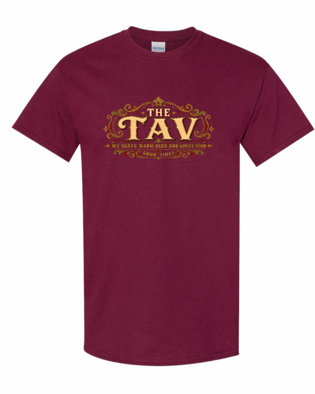 The Tav Garment Men's Tee in Maroon