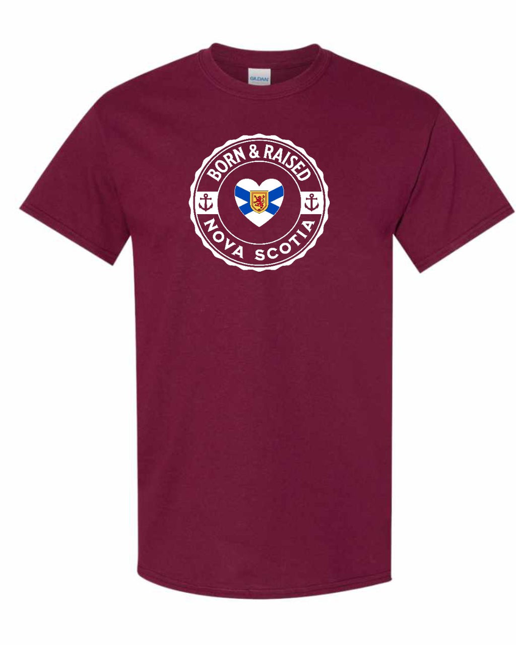 Born and Raised NS Heart Flag Men's Tee