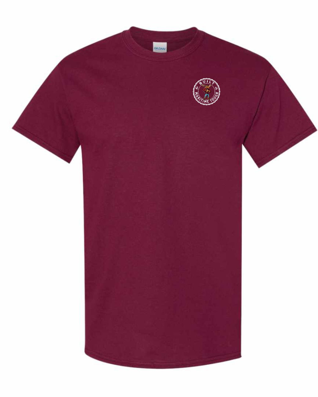 Built Maritime Tough Moose Left Chest & Back Men's Tee