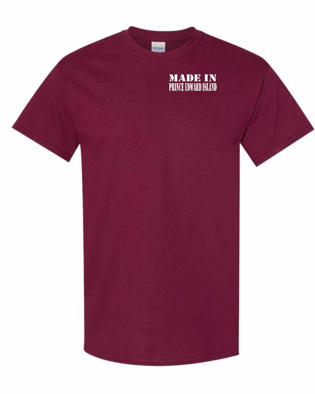 Made in PEI (White Lettering) Left Chest Men's Tee