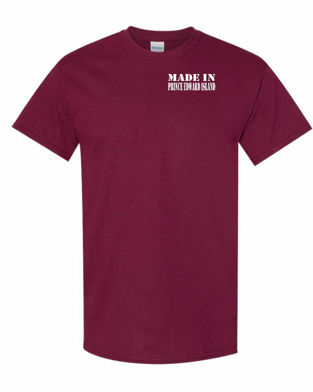 Made in PEI (White Lettering) Left Chest Men's Tee