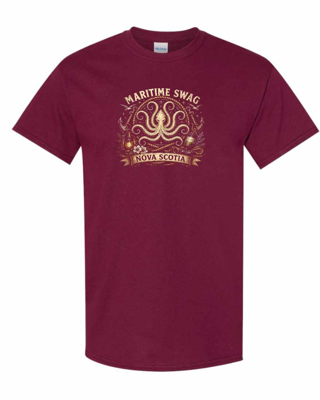Ms Octopus Men's Tee in Maroon