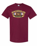 Newfoundland Thing Badge Full Front Men's Tee in Maroon
