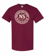 Work Hard Ns Men's Tee in Maroon