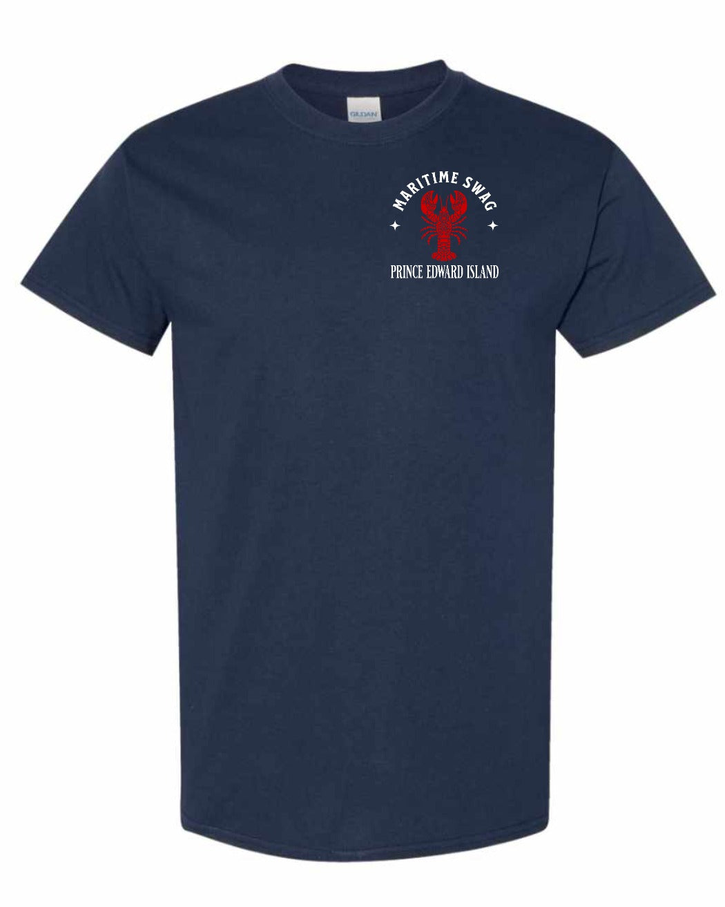 Maritime Swag PEI Mandala Red Lobster Left Chest Men's Tee