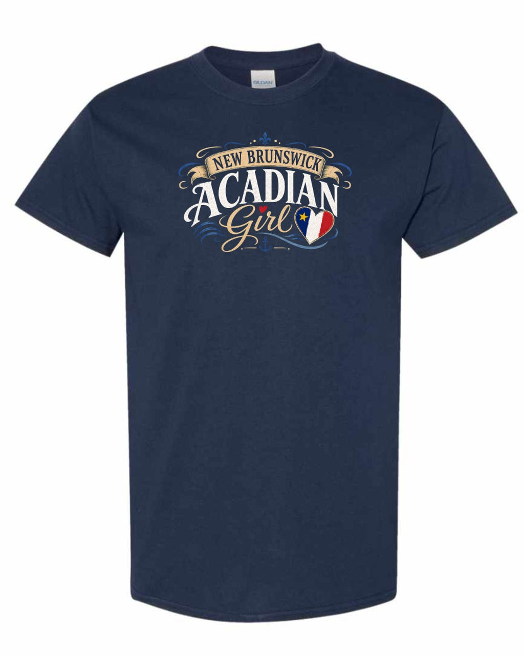 Nb Acadian Girl Garment Men's Tee in Navy