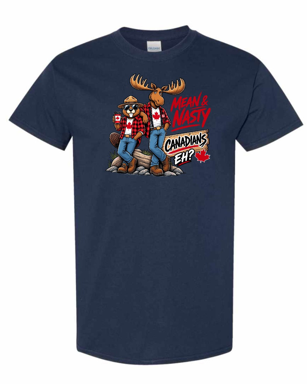 New Mean and Nasty Canadians Men's Tee in Navy