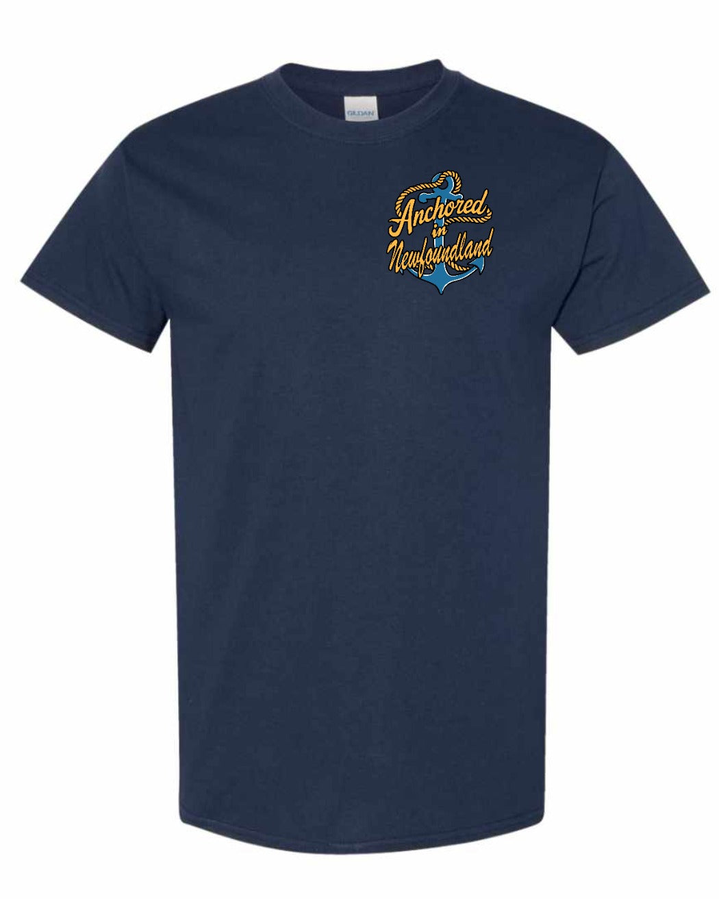 Anchored In NFLD Left Chest Men's Tee