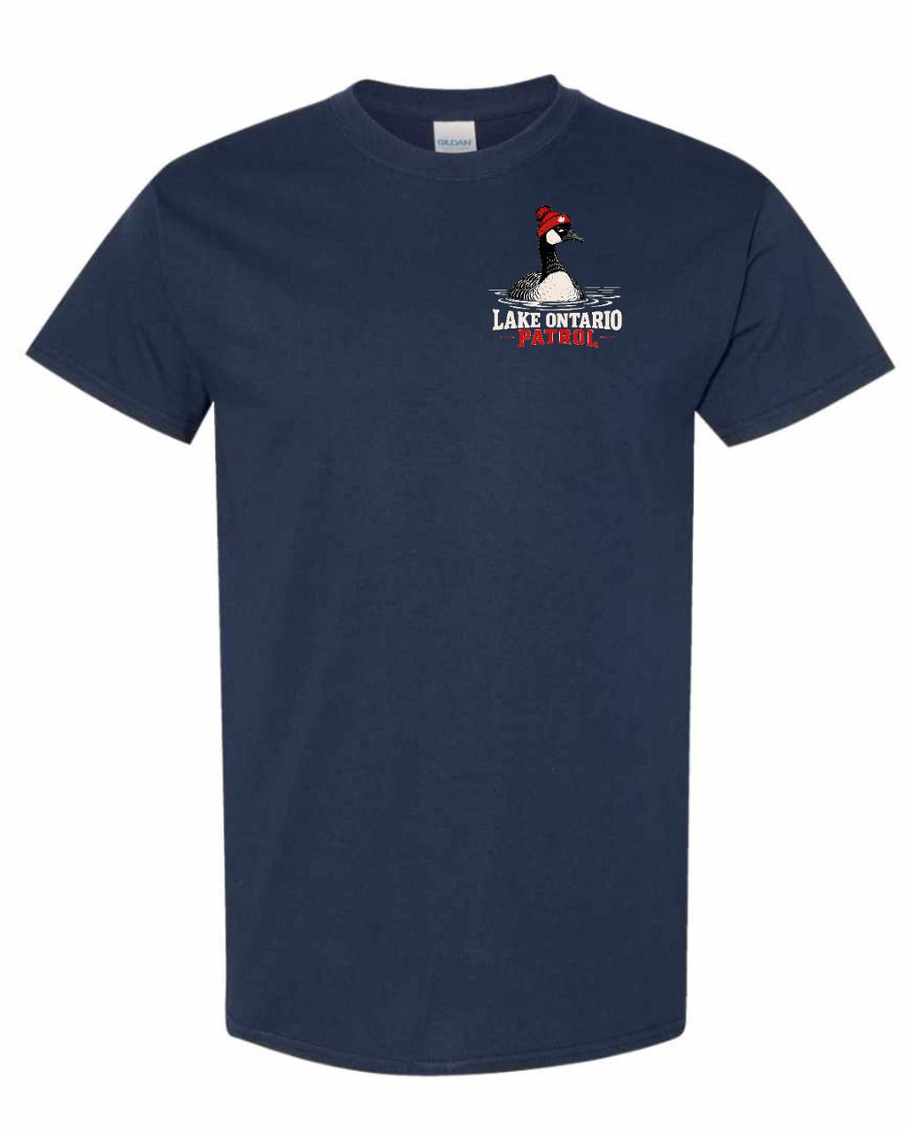 Lake Patrol Left Chest and Back Men's Tee in Navy