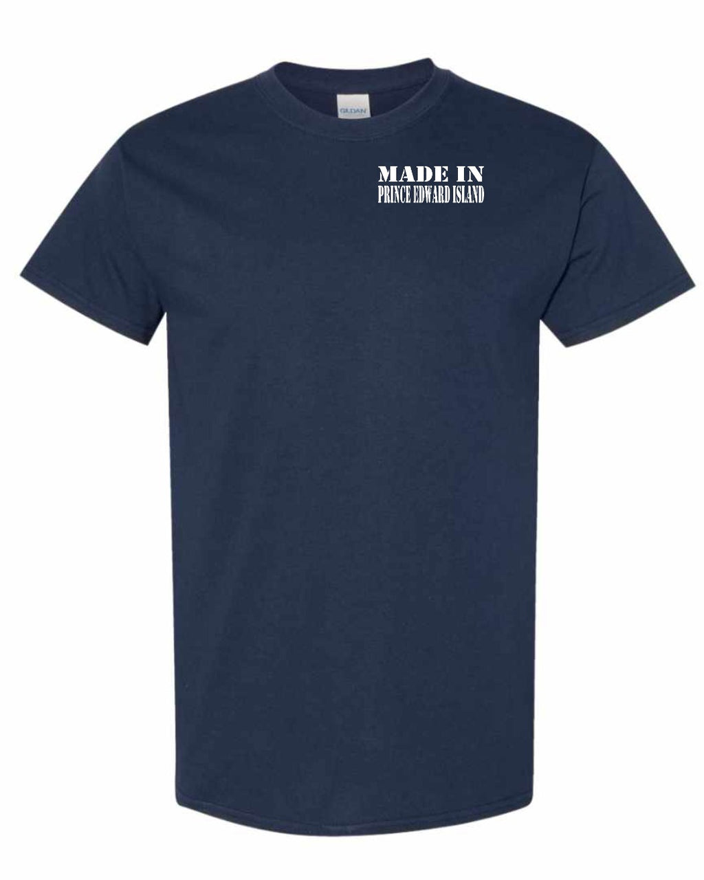 Made in PEI (White Lettering) Left Chest Men's Tee