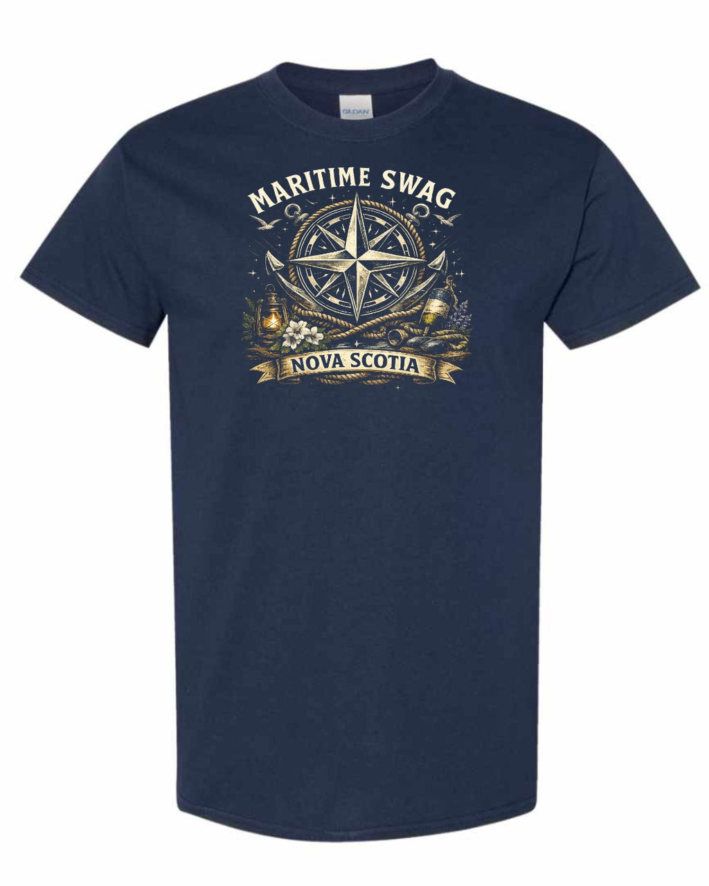 Ms Compass Men's Tee in Navy