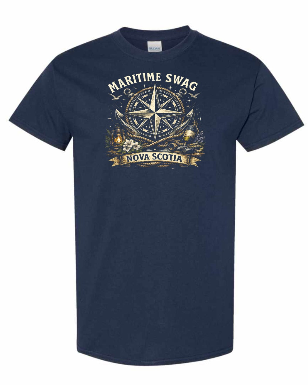 Ms Compass Men's Tee in Navy