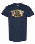 Newfoundland Thing Badge Full Front Men's Tee in Navy