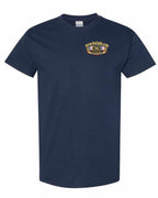 Newfoundland Thing Badge Left Chest and Back Men's Tee in Navy