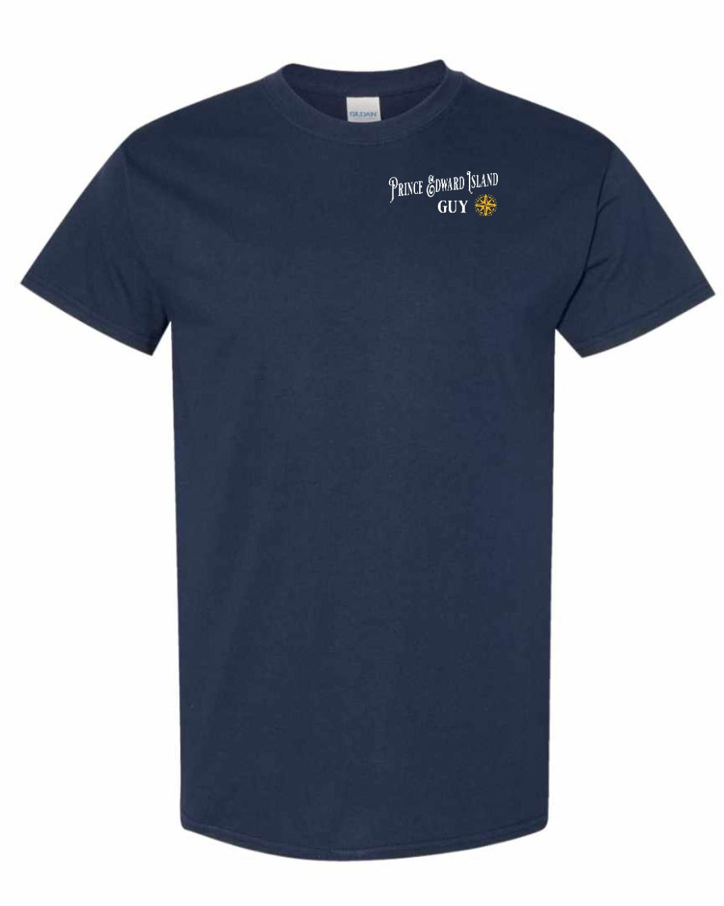PEI Guy Yellow Compass Left Chest Men's Tee