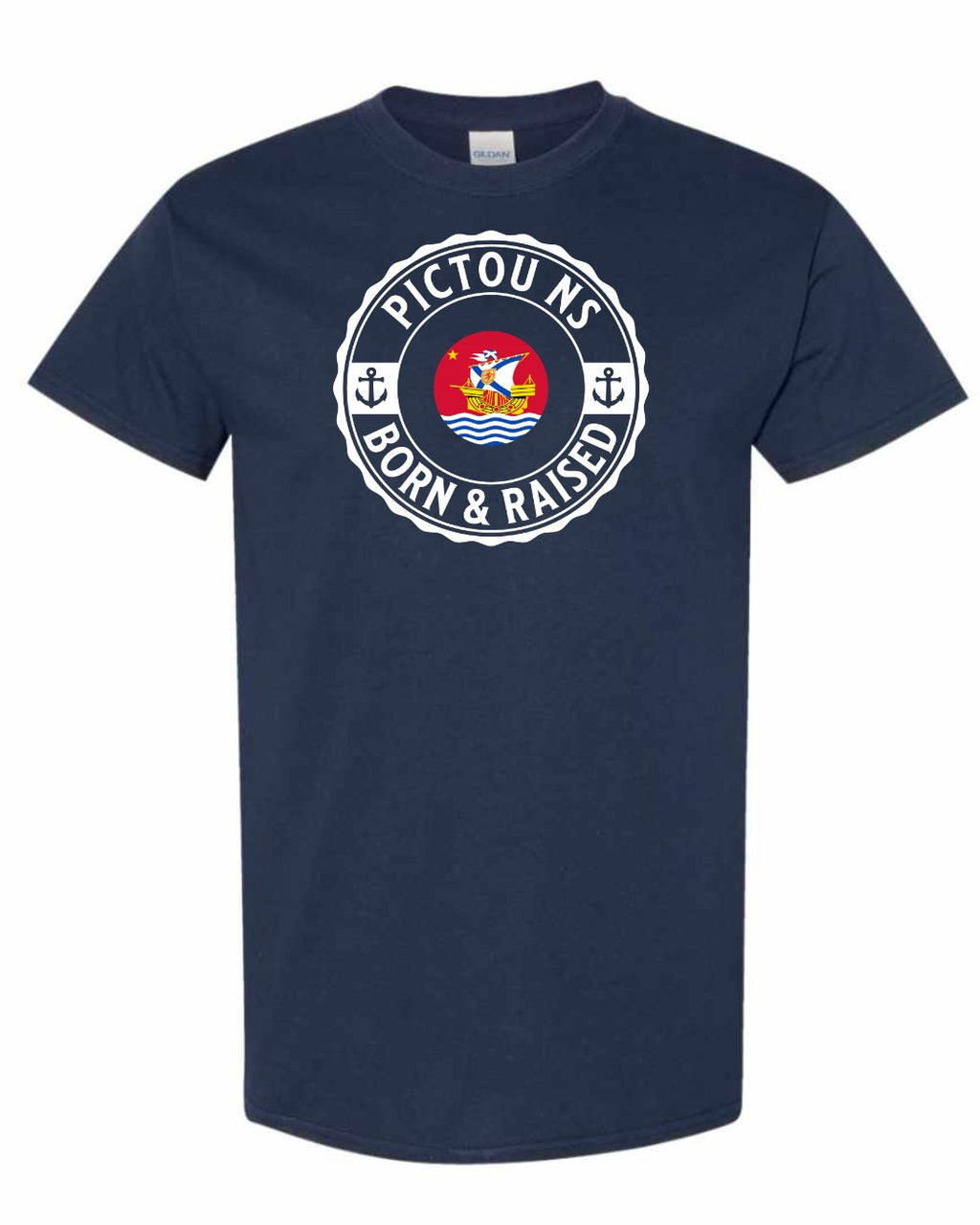 Pictou Born Raised Men's Tee in Navy