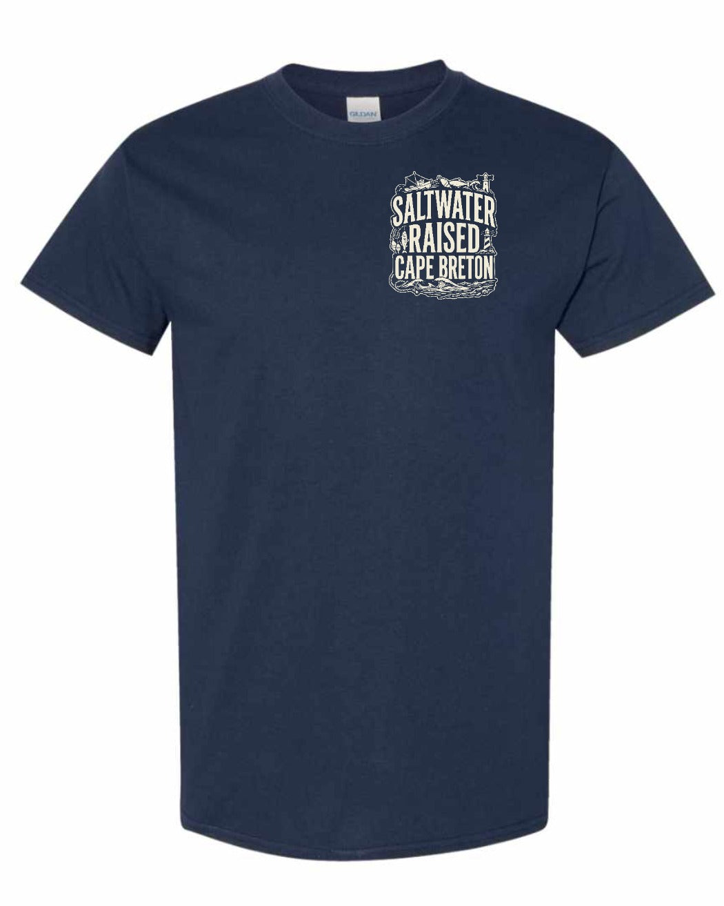 CB Saltwater Raised Folk Left Chest Men's Tee