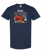 Sorry Im Crabby Men's Tee in Navy