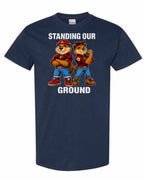 Standing Our Ground Full Front Men's Tee in Navy