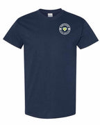 Born and Raised CB Heart Flag Left Chest Men's Tee