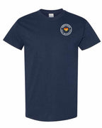 Born and Raised NB Heart Flag Left Chest & Back Men's Tee