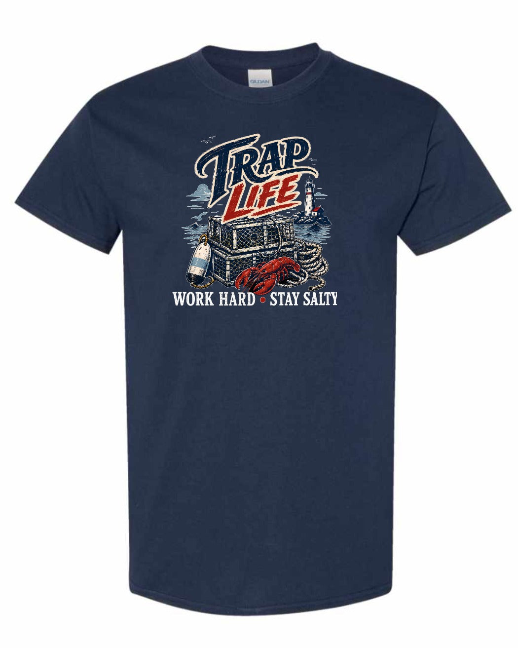 Trap Life Men's Tee in Navy