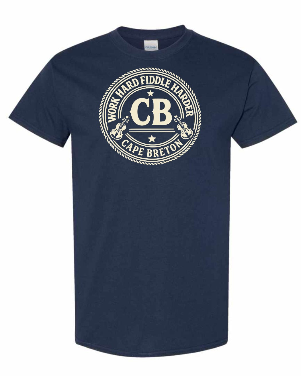 Work Hard Cb Men's Tee in Navy