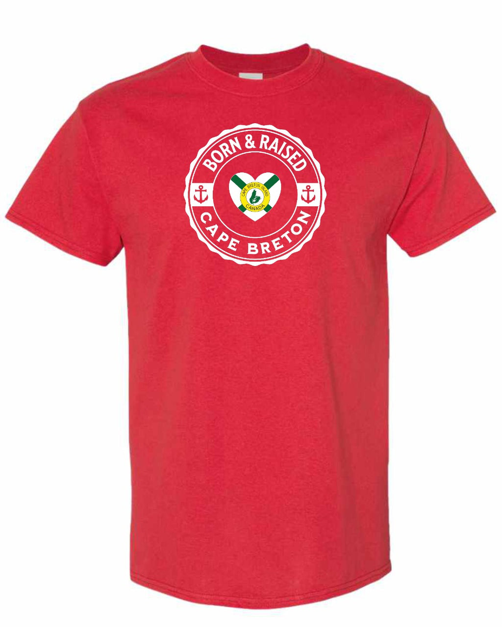 Born and Raised CB Heart Flag Men's Tee