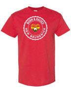 Born and Raised Nb Heart Flag 1 Men's Tee in Red
