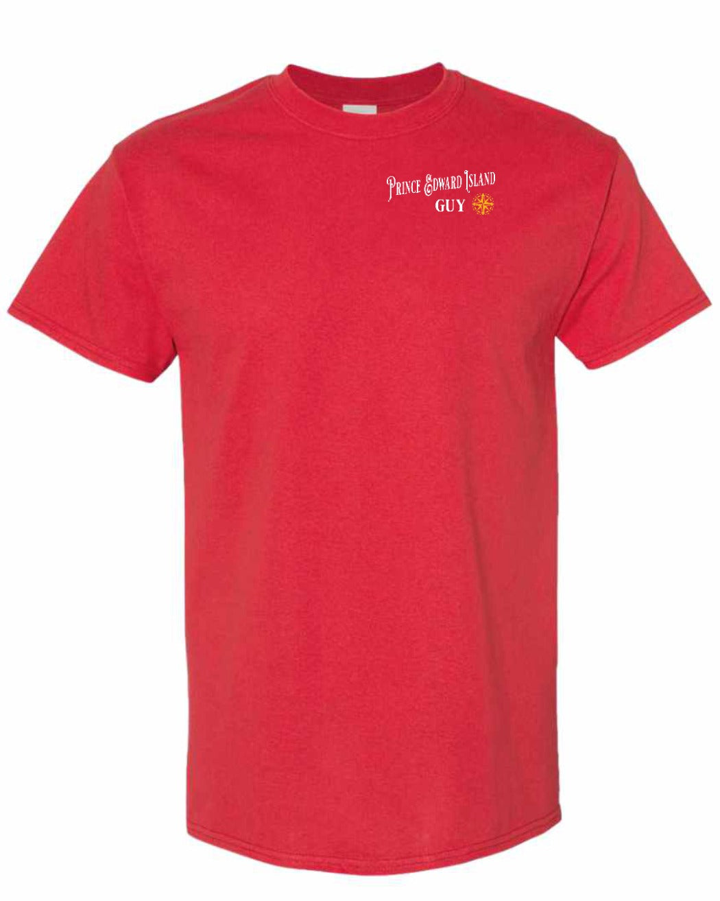 PEI Guy Yellow Compass Left Chest Men's Tee
