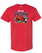Sorry Im Crabby Men's Tee in Red