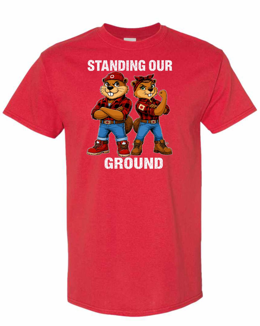 Standing Our Ground Full Front Men's Tee in Red