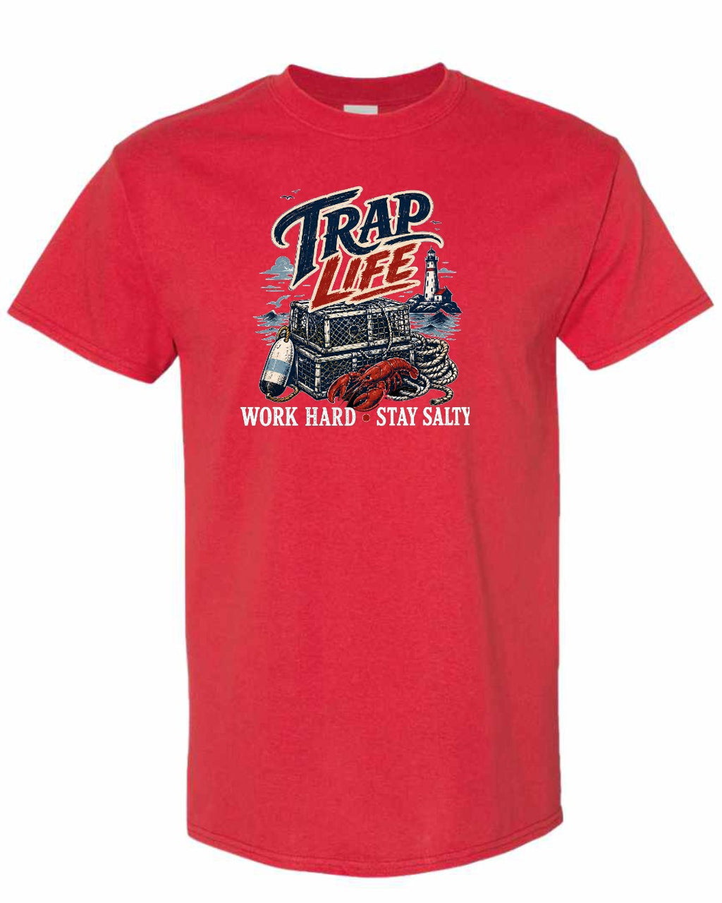 Trap Life Men's Tee in Red