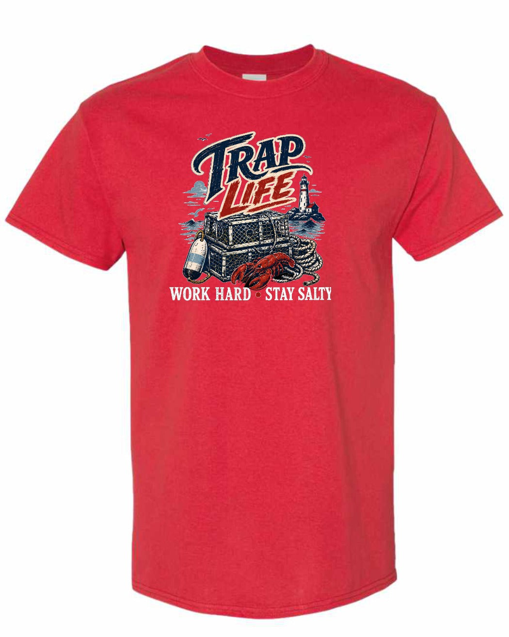 Trap Life Men's Tee in Red