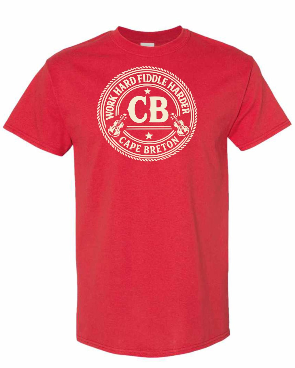 Work Hard Cb Men's Tee in Red